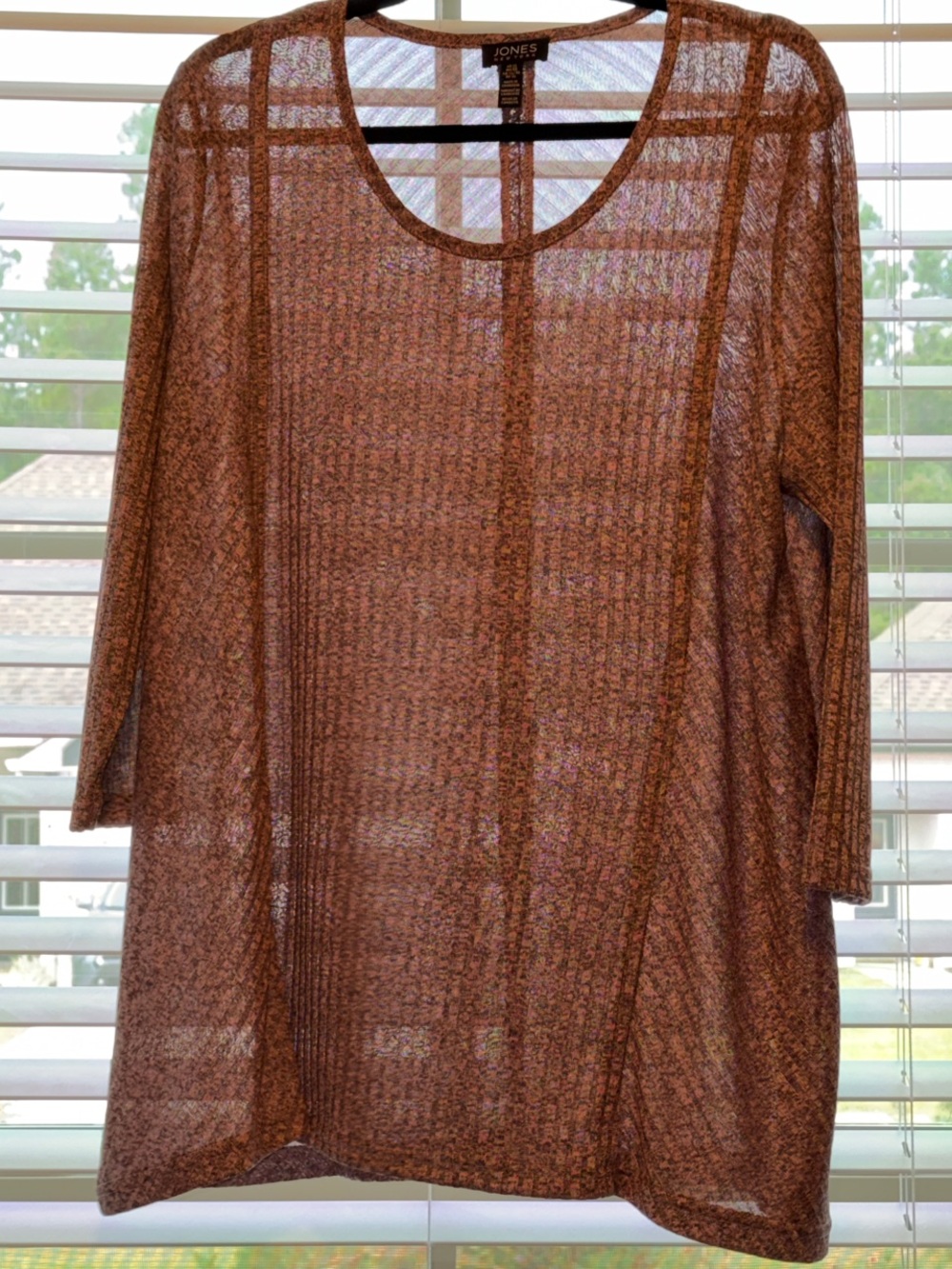 Jones New York Dusty Rose Scoop Neck Knit Tunic
